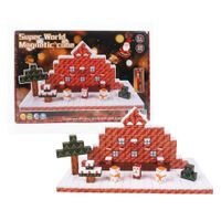 Juguete Bloques Magnetico Cabaña Navideño de 128 Pcs