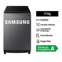 LAVADORA SAMSUNG 17KG SMART ECOBUBBLE WA17CG6441BDPE GRIS