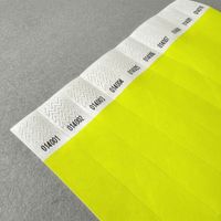 Brazaletes Tyvek Amarillo Neón 3/4"" x1000 Unidades Control de Acceso Eventos Flink