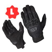 Guantes para Motociclista Negro con Protección de Nudillos Refuerzos Antideslizantes Talla L