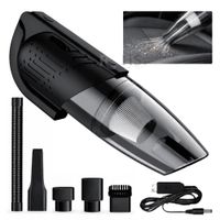 Aspiradora Recargable 120W Para Auto Con Filtro Y Accesorios De Limpieza