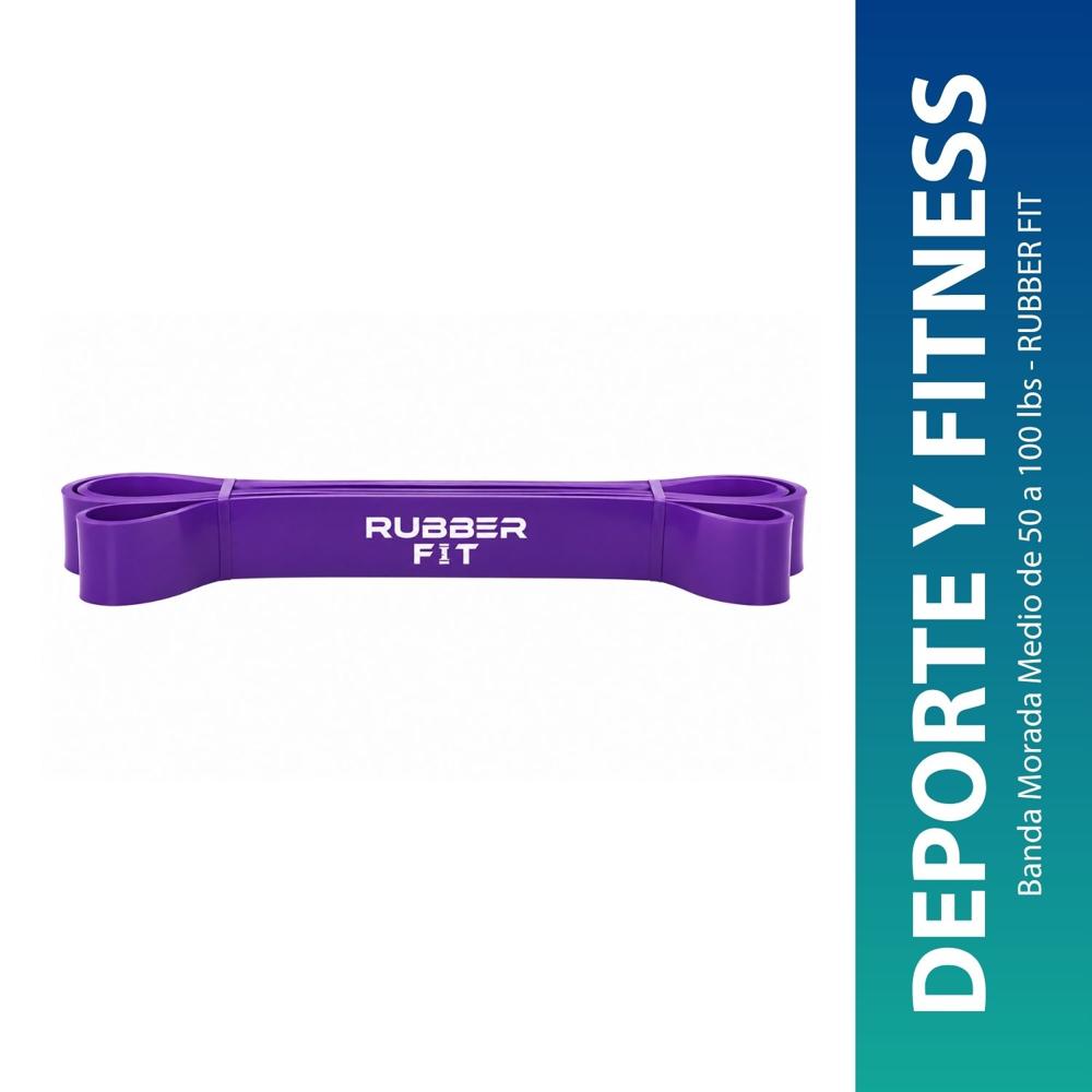 Banda Morada Medio de 50 a 100 lbs - RUBBER FIT