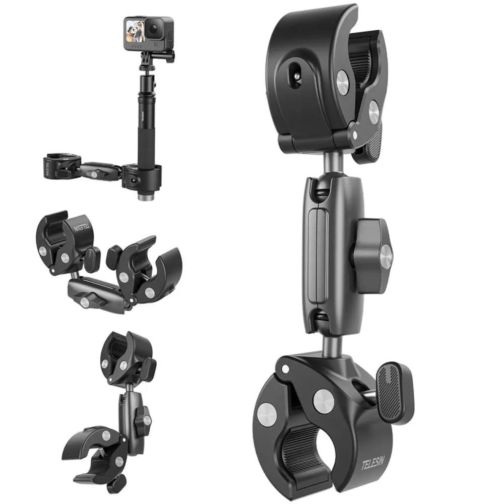 Abrazadera Doble Gancho de aluminio para soporte INSTA360 o GoPro
