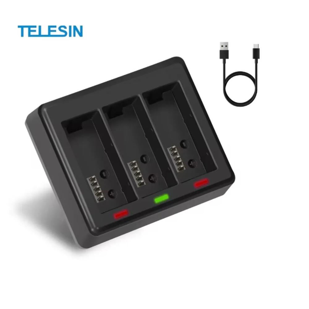 Cargador Triple Telesin para Baterias de gopro hero 13