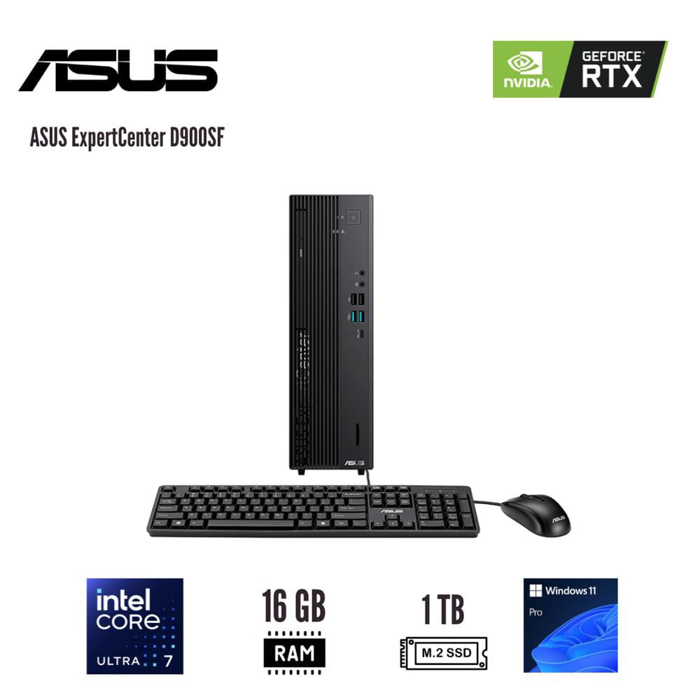 Computadora ASUS ExpertCenter D900SF Core Ultra 7 265 16GB DDR5 1TB SSD RTX A400