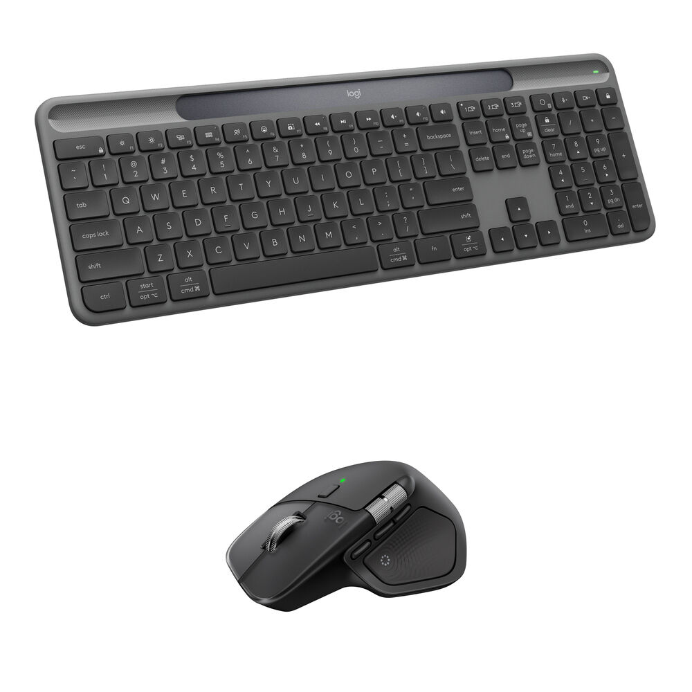 Logitech Combo Kit Teclado Inalámbrico Signature Slim Solar+ y Mouse Inalámbrico MX Mast