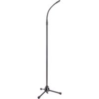 K&M Soporte de Micrófono 27500 con Gooseneck y Brazo Telescópico, Altura Ajustable de 34