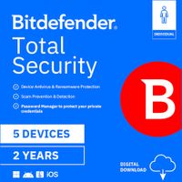 Bitdefender Total Security Individual - Protección AI 24/7, Gestor de Contraseñas, Optim