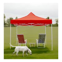 Toldo Carpa Plegable para Resistente 3x3m Moderno Color Rojo