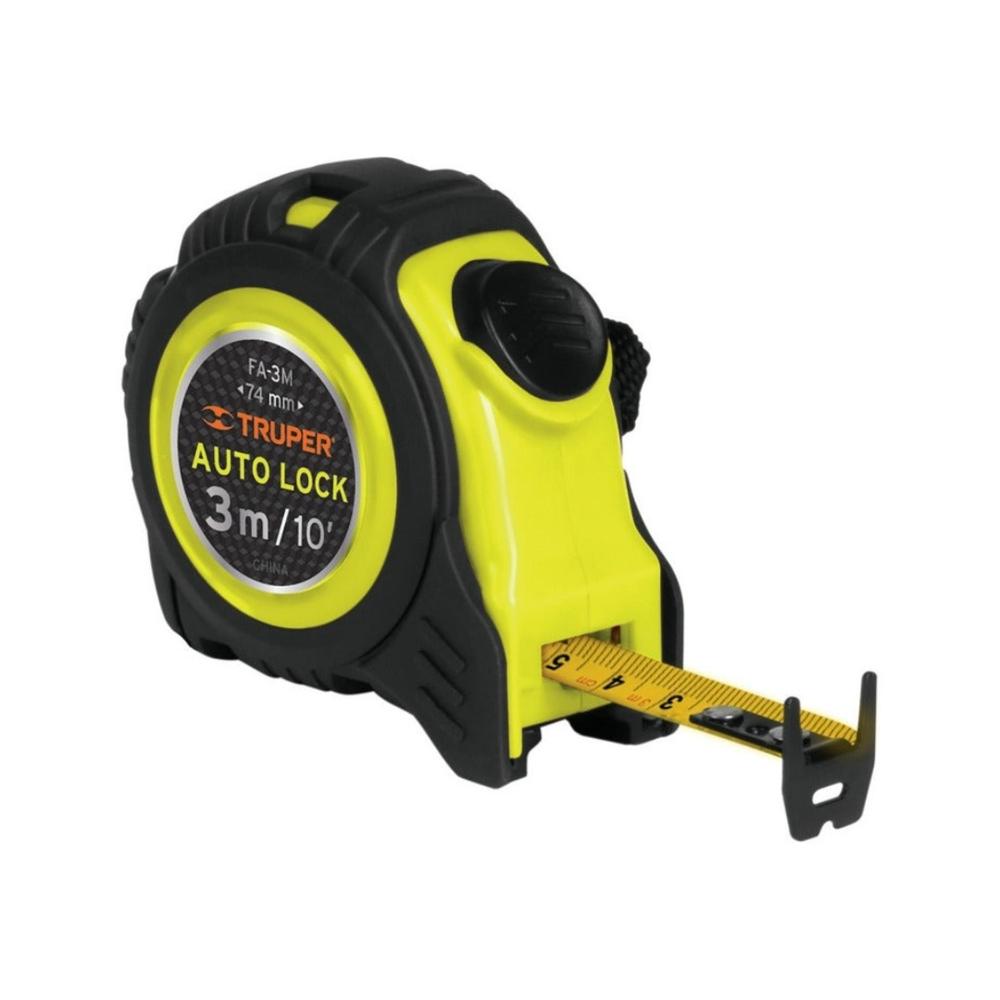 Wincha Auto Lock Contra Impactos 3 M Cinta 16 Mm Truper - FA-3M