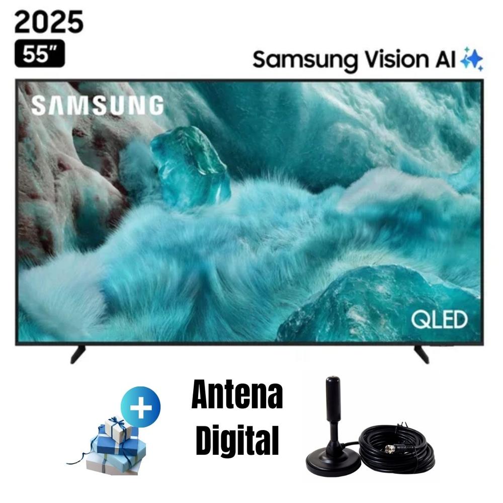 Televisor SAMSUNG QLED 55 UHD 4K Vision AI Smart TV QN55Q7FAAGXPE - Antena Digital