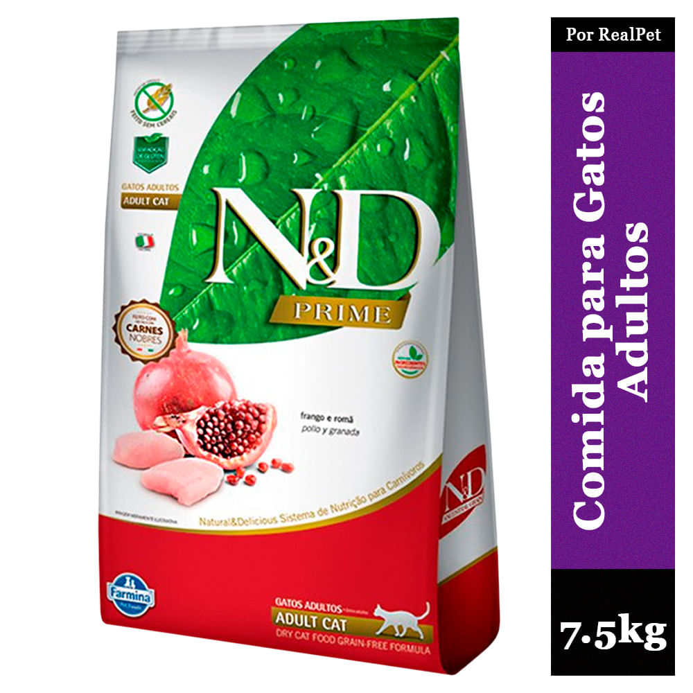 Comida para Gato Adulto NYD Pollo y Granada 7.5 kg