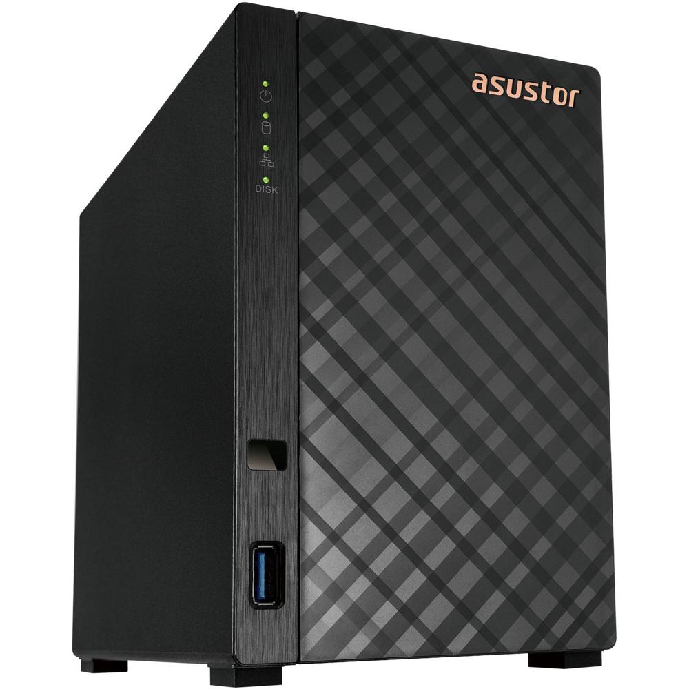 Asustor Drivestor 2 Gen2 NAS 2-Bay - 1.7 GHz CPU, 1GB DDR4 RAM, 2.5 GbE LAN, RAID 0/1/JBOD