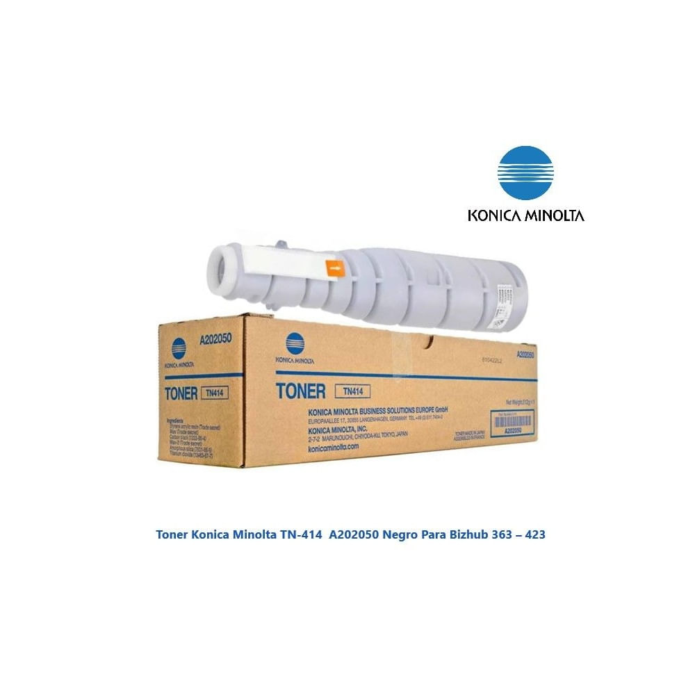 Toner Konica Minolta TN-414 A202050 Negro Para Bizhub 363, 423