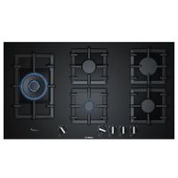 Cocina Bosch PPS9A6B90 Empotrable a Gas Vidrio Templado Negro
