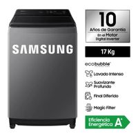 Lavadora Samsung EcoBubble 17KG Gris WA17CG6441BDPE