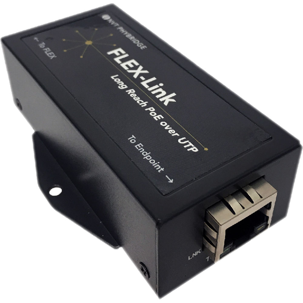 NVT Phybridge FLEX Adaptador de Enlace Único - PoE++ 50W, 2000 ft, Full Duplex, Carcasa M