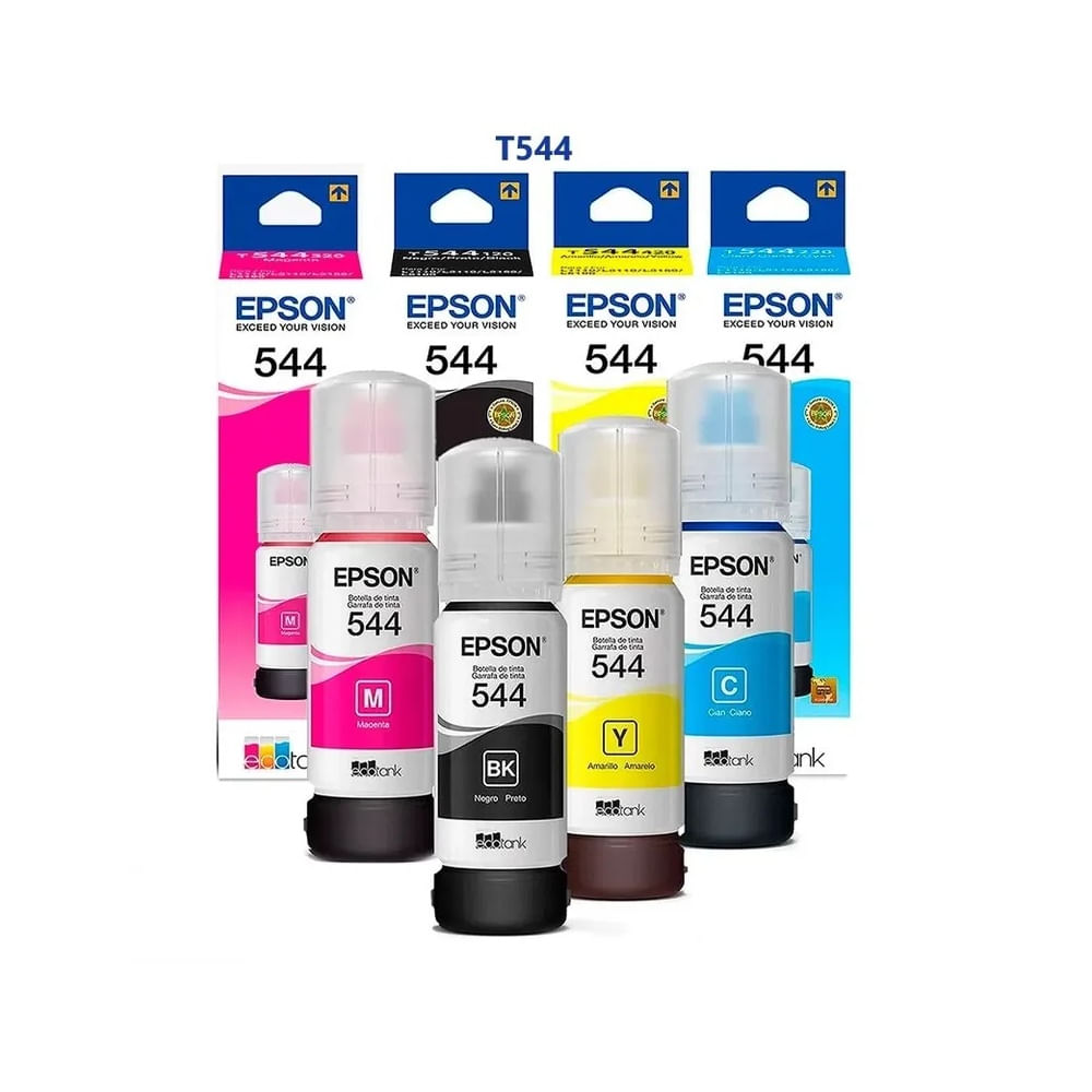 Tinta Para Epson T544 Pack x4 Colores CMYBK