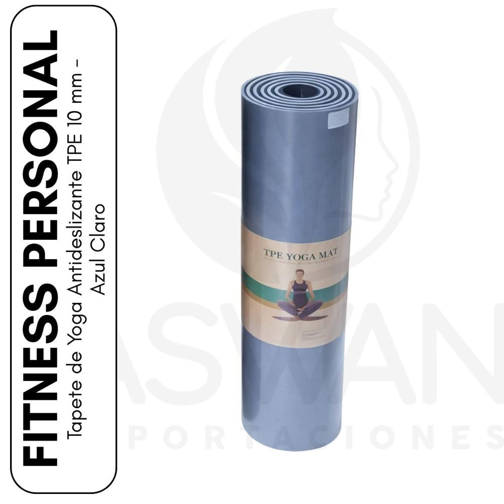 Mat de Yoga Fitness 10 mm Azul Claro