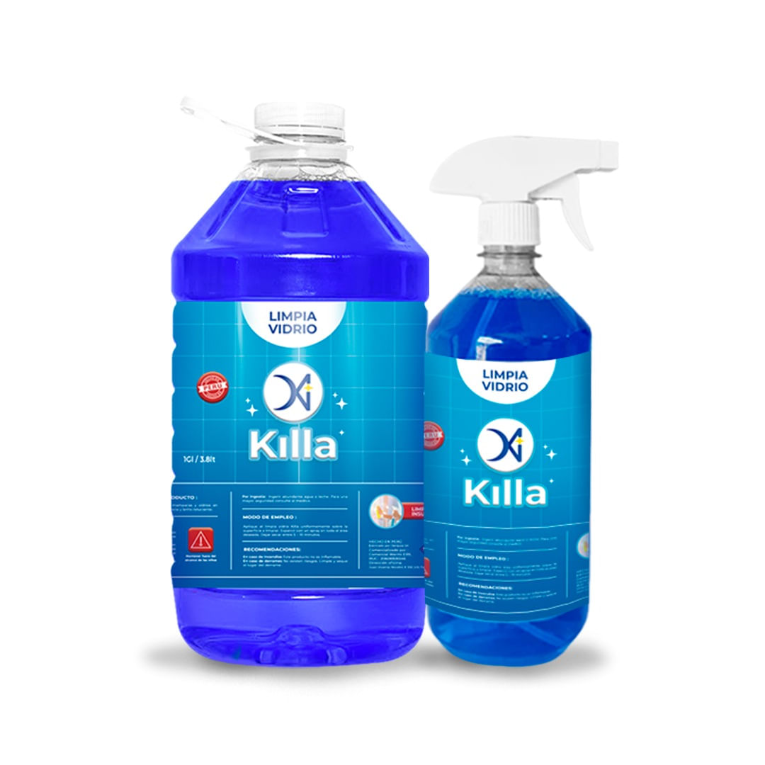 Limpia Vidrios Killa por 1 Galon mas 1 Botella de Litro