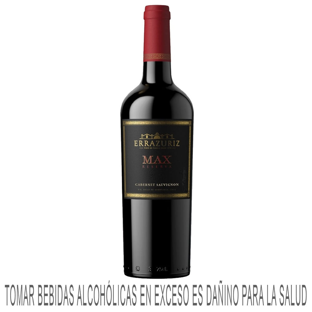 Vino Tinto ERRAZURIZ Max Reserva Cabernet Sauvignon Botella 750ml
