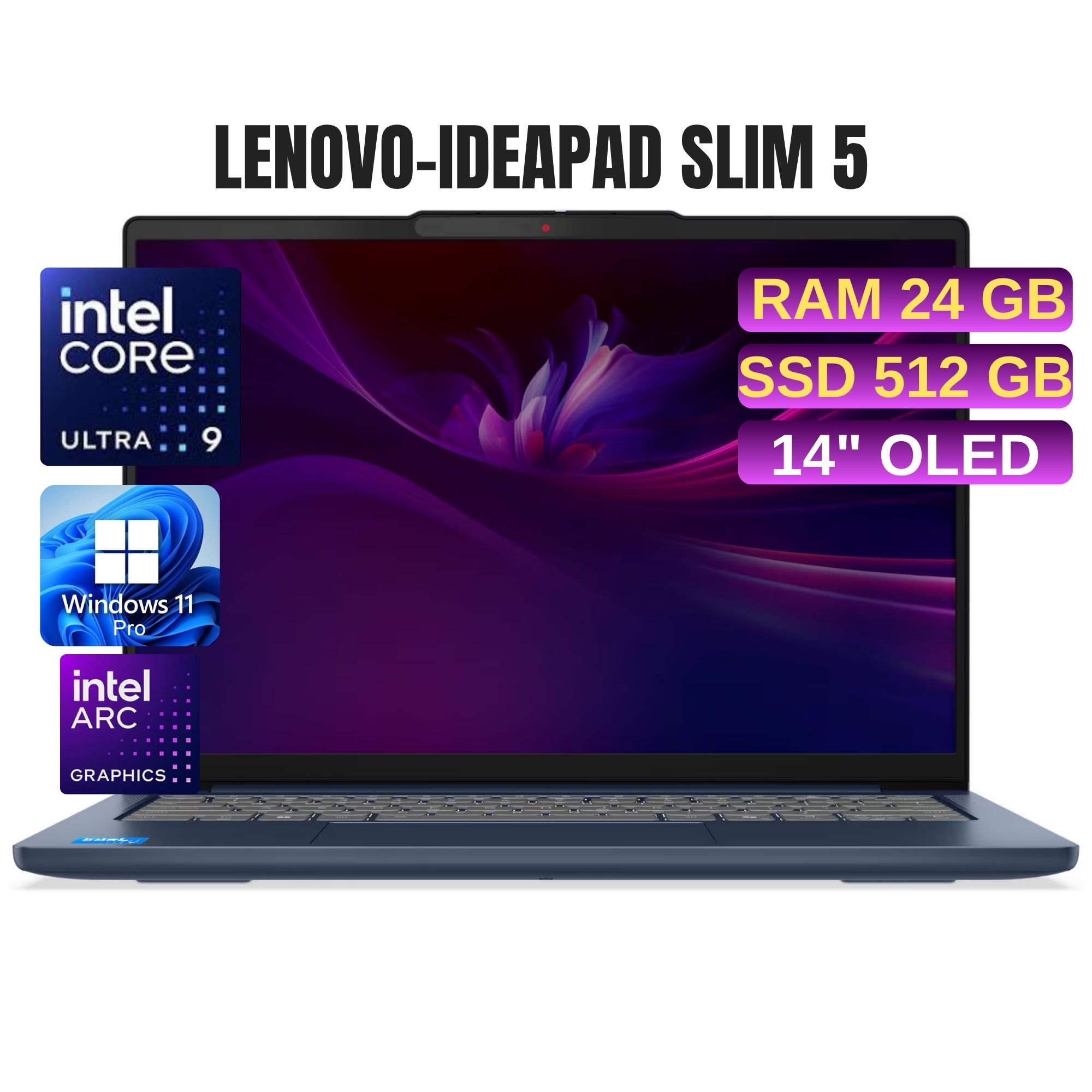 LAPTOP LENOVO IDEAPAD SLIM 5 14IMH10 INTEL CORE ULTRA 9 Ram 24GB SSD 512GB-83V6004GLM