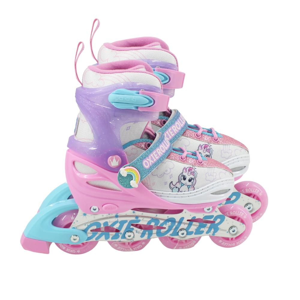 Patines oxie roller para niña ajustable S 31-34 oxie pro rosa morado