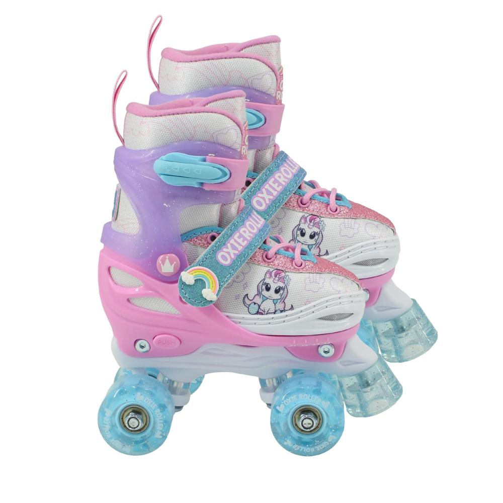 Patines oxie roller para niña ajustable S 31-34 oxie pro rosado morado