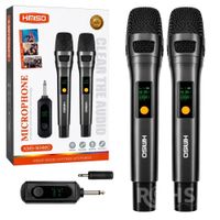 Micrófono Inalámbrico Kimiso KMS-904MC Recargable Con 2 Micrófonos Receptor USB Y Pantalla Digital