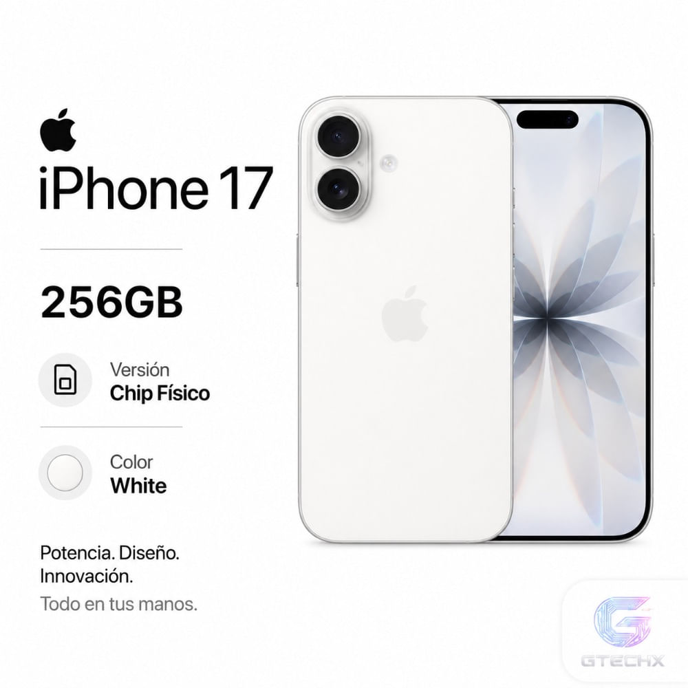 Celular Apple iPhone 17 256GB Chip Fisico 120Hz White