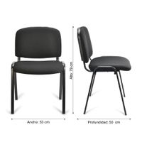 Silla fija Estambul Negra Orange
