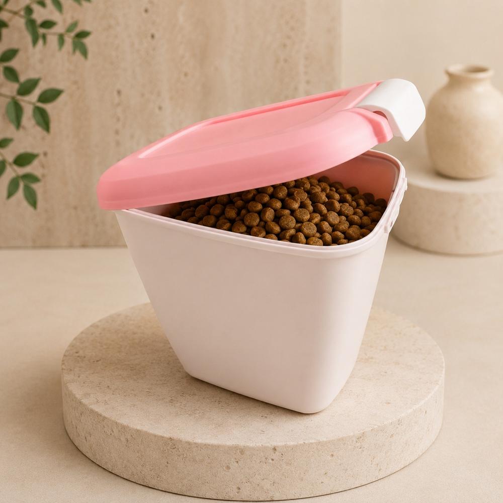 Contenedor de Alimento Hermético Rosa y Perros