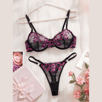Set de Lencería negro para mujer S - DANITZA