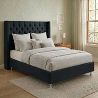 Cama Box Tarima Essenza + Cabecera Nordic 2 Plazas - Negro