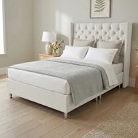Cama Box Tarima Essenza + Cabecera Nordic Queen - Blanco