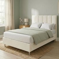 Cama Box Tarima Essenza + Cabecera Malva 1.5 Plazas - Blanco