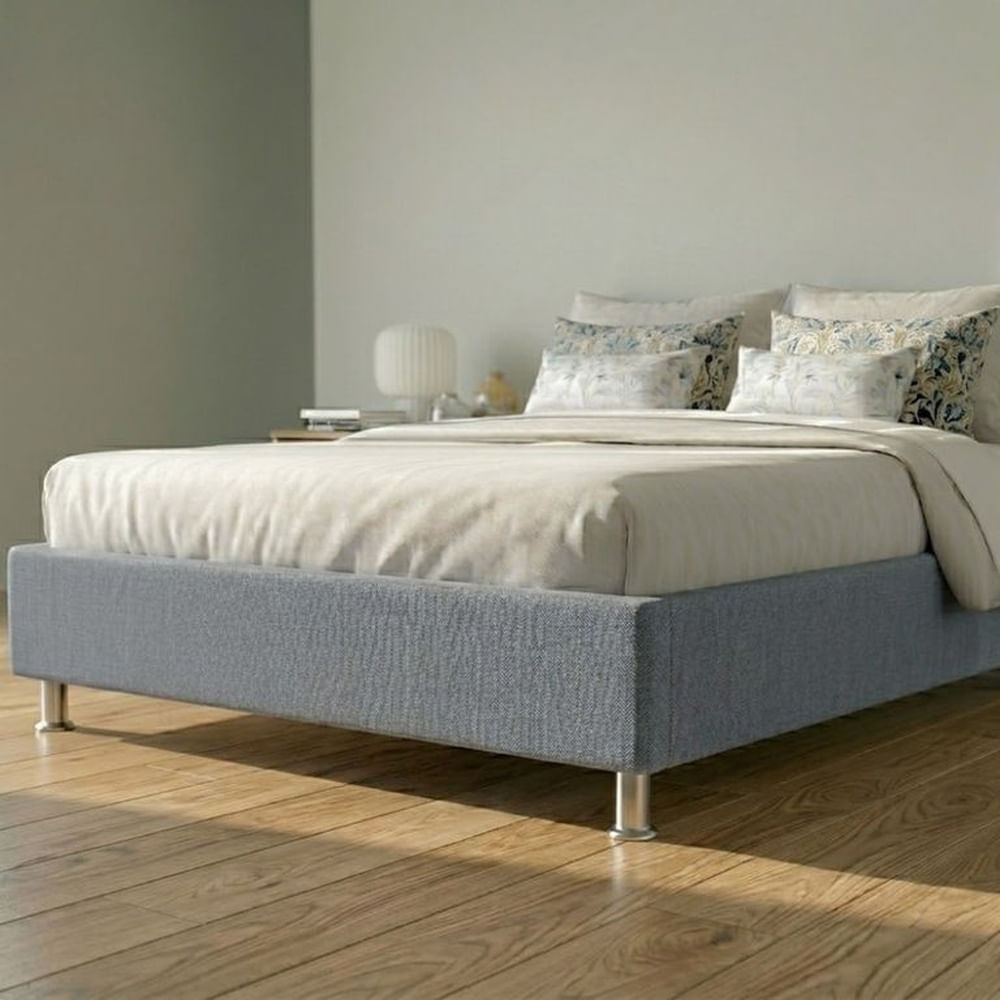 Box Tarima Essenza 2 Plazas - Gris Claro Multicolor