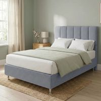 Cama Box Tarima Essenza + Cabecera Malva 1.5 Plazas - Gris Claro