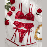 Set de Lencería rojo para mujer - DANAE