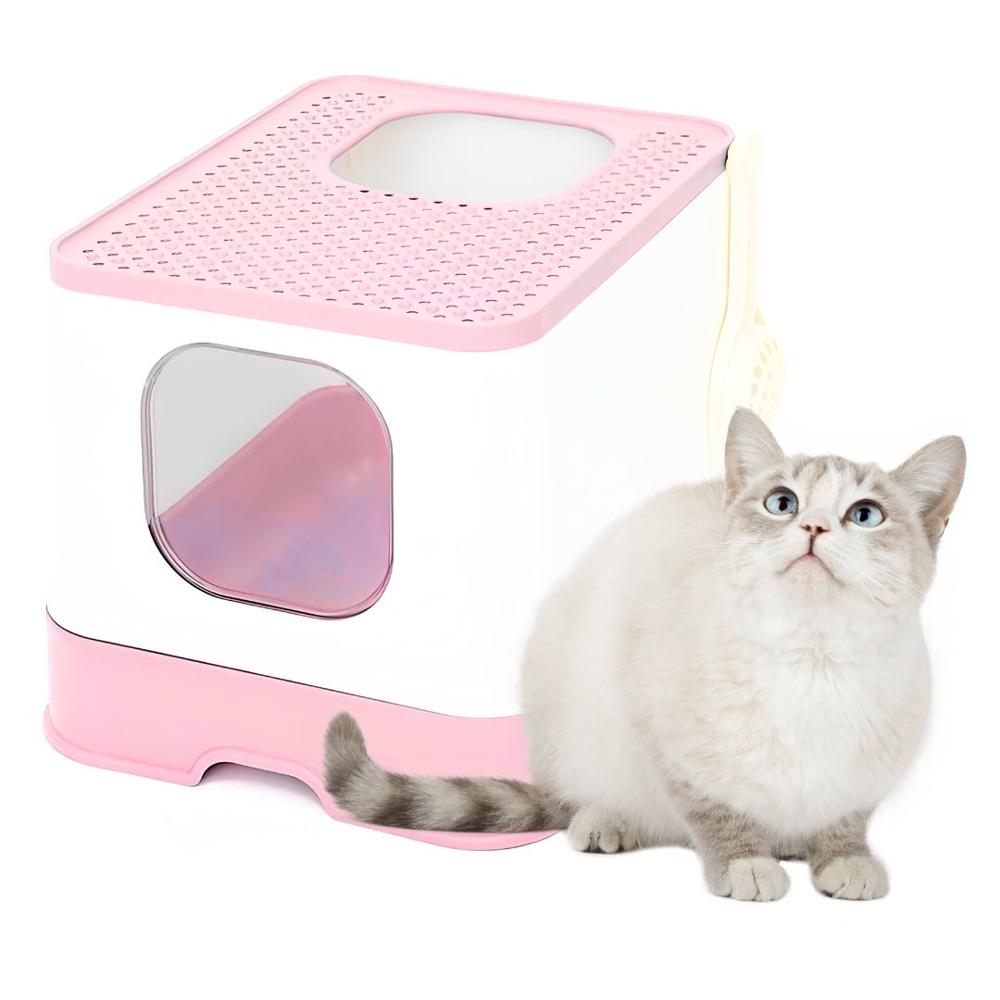 ARENERO BOX PLEGABLE XL para Gatos ROSA