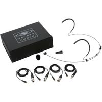 Galaxy Audio HSM8 Micrófono Headset Unidireccional de Doble Auricular con 4 Cables, 7mm,