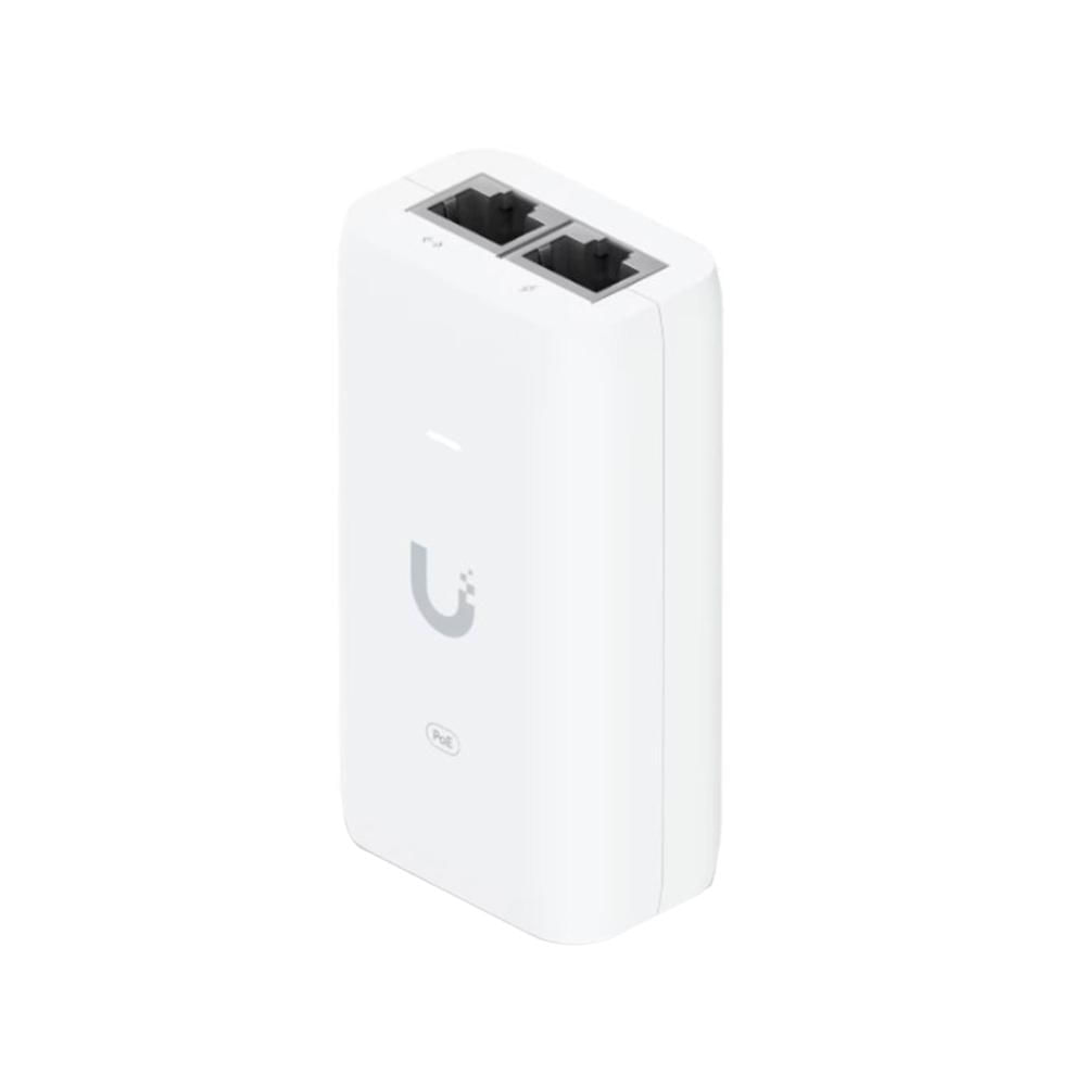 INJECTOR POE UBIQUITI U-POE 15W 48V DC 0.32A CON PROTECCIÓN Y PUERTO GIGABIT LAN  PN U-POE