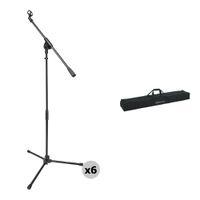 Gator Frameworks Soporte de Micrófono Boom Fijo Compacto con Base de Trípode y Bolsa de