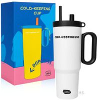 Vaso Térmico Blanco De Acero Inoxidable Con Sorbete E Infusor