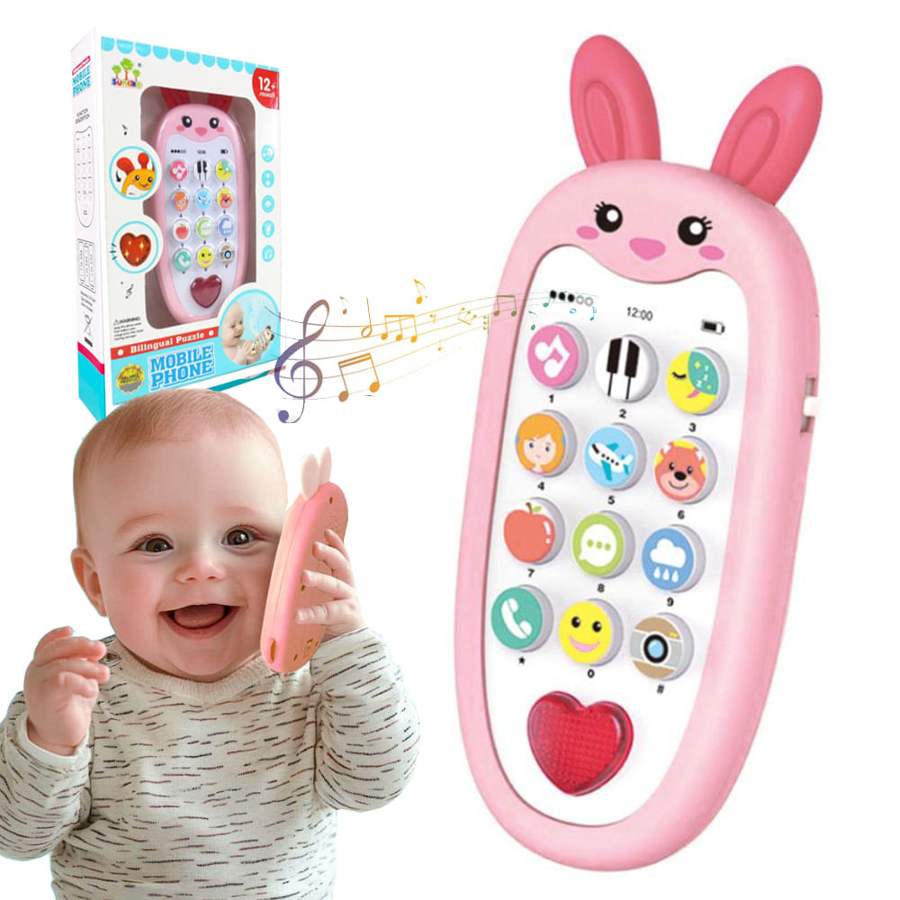 Telefono Didactico Musical Modelo Conejito Bilingue