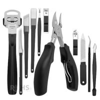 Set De Manicura Y Pedicura 11 Piezas De Acero Inoxidable Con Estuche Portátil