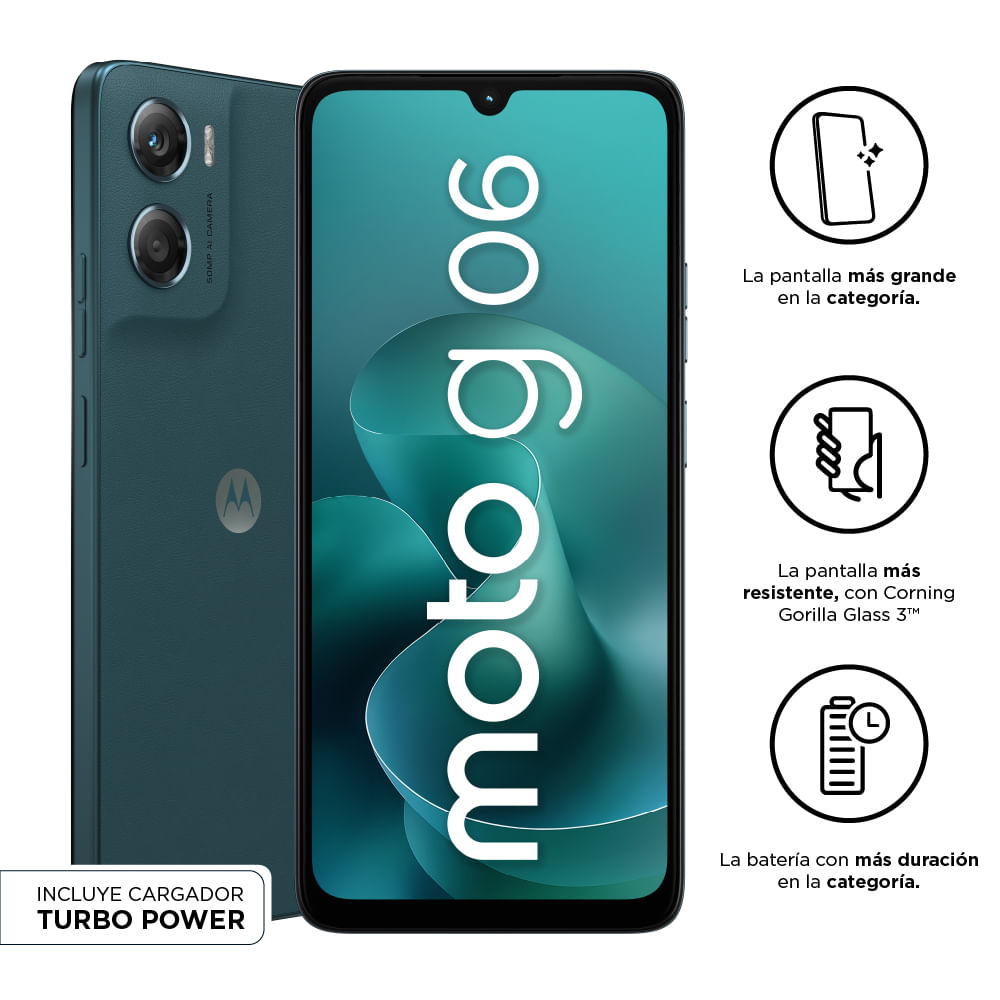 Celular Motorola Moto G06 4G 128GB 4GB RAM 50MP esmeralda