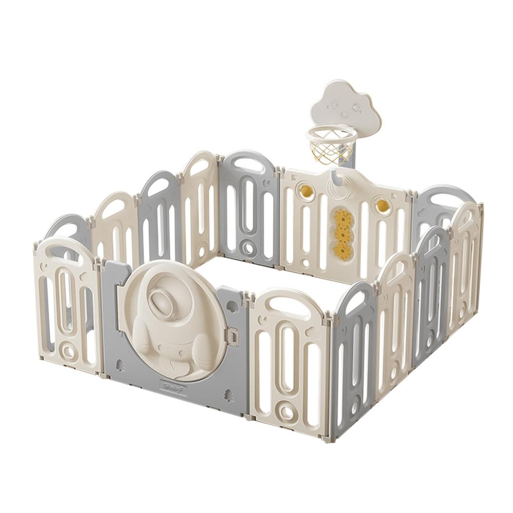 Corral de Juego con Alfombra EBABY850 -2 Gris
