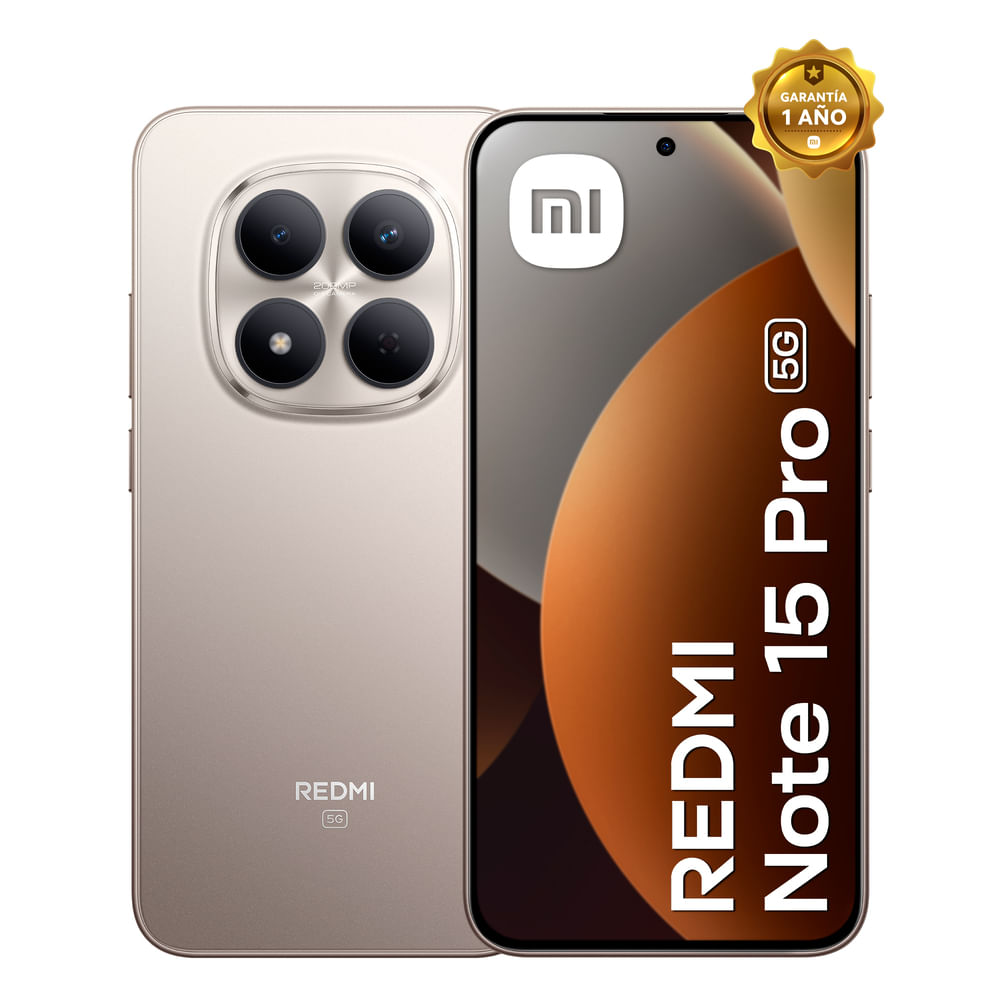 Celular Xiaomi Redmi Note 15 Pro 5G 512GB 8GB RAM cámara 200MP gris titanio