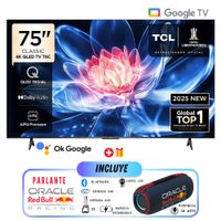 Televisor TCL QLED 75 UHD 4K Smart TV 75T6C GOOGLE - PARLANTE